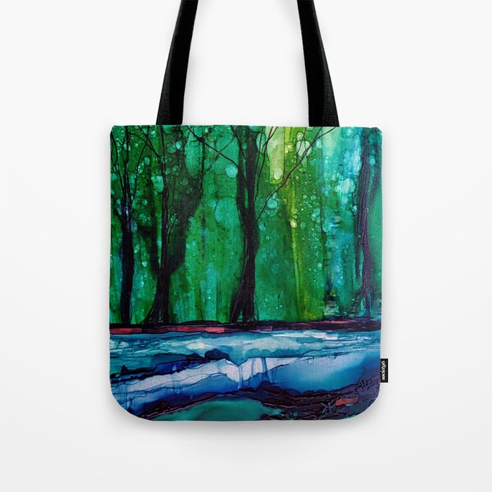 Loving the Trees Alcohol Ink Tote Bag