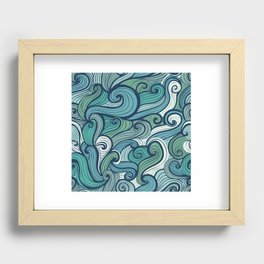 Intertwined Waves Recessed Framed Print
