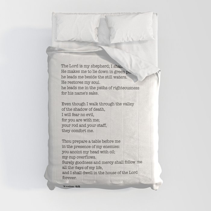 Psalm 23 Bible Verse Print The LORD is my shepherd Comforter by