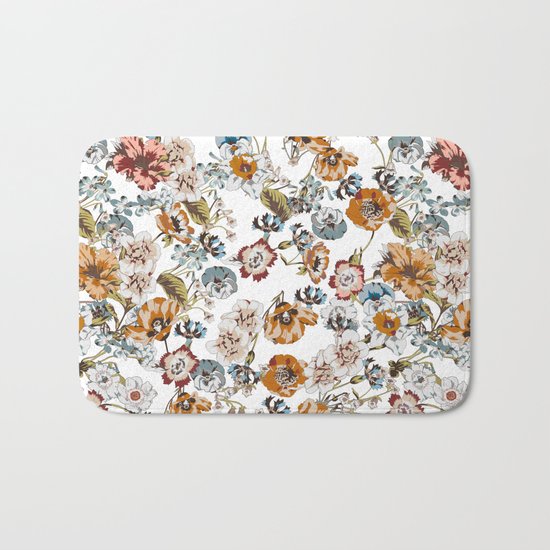 Flowers Pattern Bath Mat