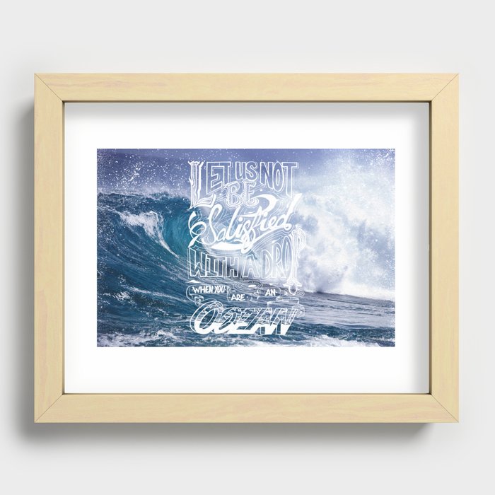 Satisfied Ocean Recessed Framed Print