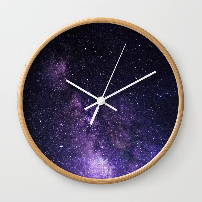 Lavender Milky Way Wall Clock