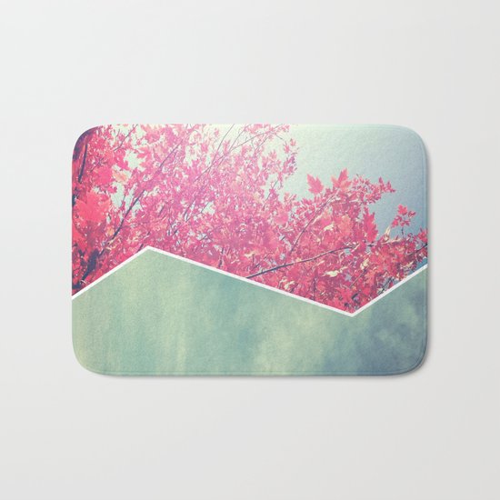 Sky and Leaves Bath Mat