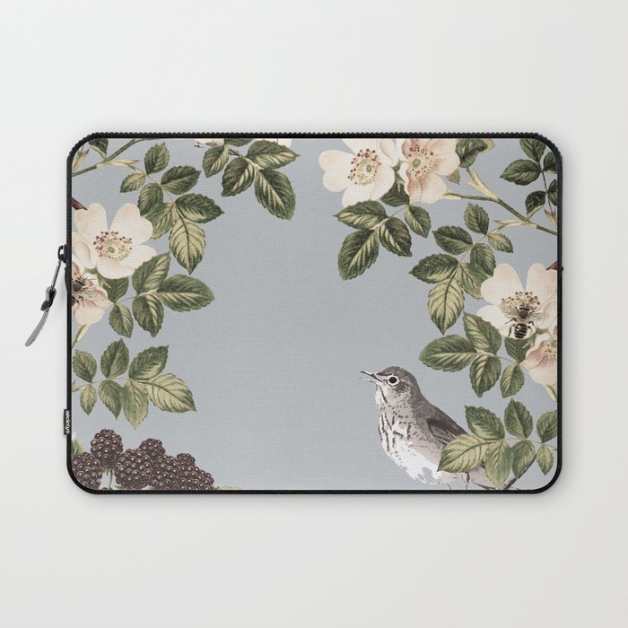 Birds and the Bees Gray Laptop Sleeve