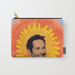 Angelic Paul Rudd Carry-All Pouch | Paulrudd, Digital, Glorious, Smiling, Rudd, Heavenly, Holy, Sky, Clouds, Graphicdesign 