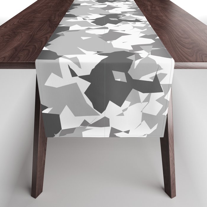 Grey Army camouflage Pattern  Table Runner