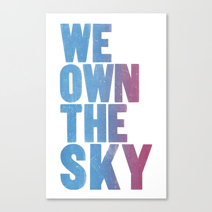 We Own The Sky Canvas Print
