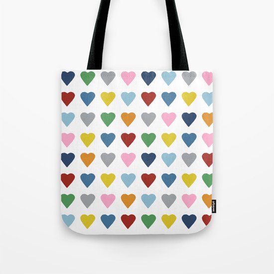 64 Hearts Tote Bag