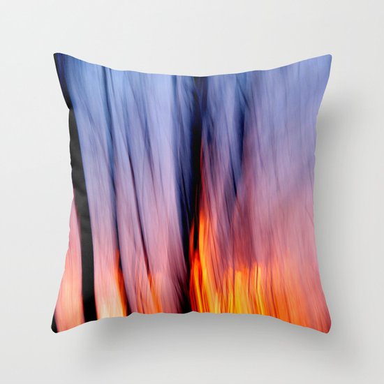 Out of the Blue into the Fire #I Throw Pillow