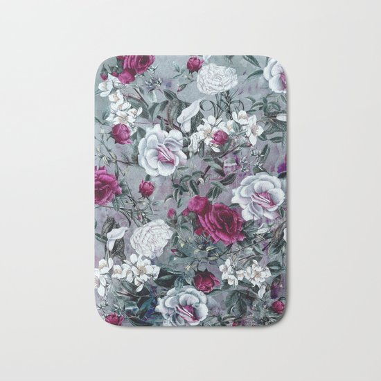 Botanical Flowers Bath Mat