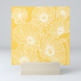 Sunshine Yellow Poppies Mini Art Print