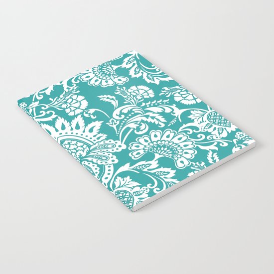 Damask in emerald Notebook