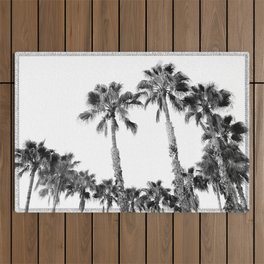 Palm Trees Black & White Vibes #2 #wall #decor #art #society6 Outdoor Rug