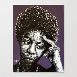 Nina Simone #1 (Aunt Sarah) Canvas Print