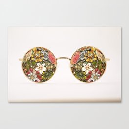 Floral Glasses Canvas Print