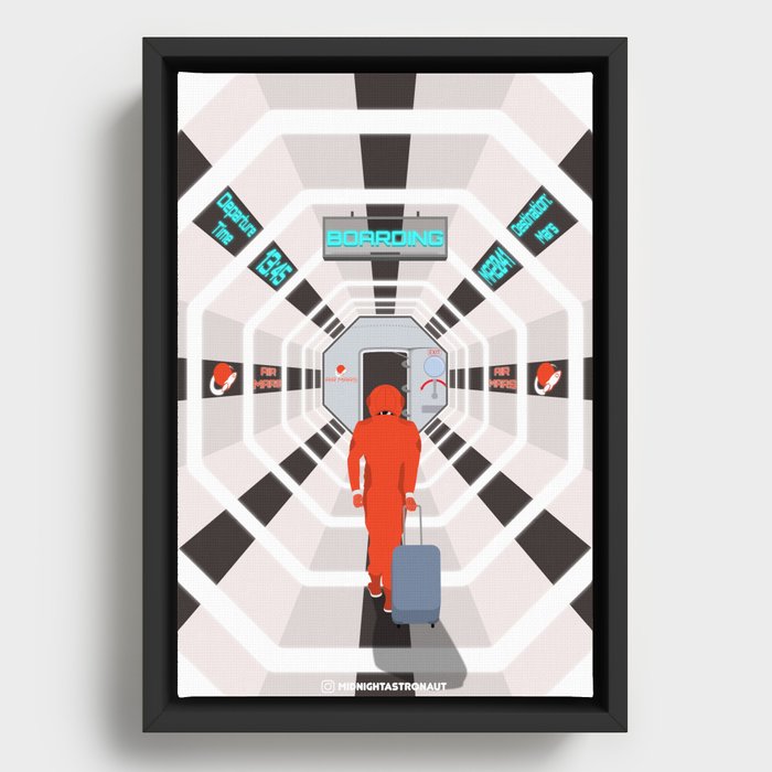 2041: A Space Tourism Odyssey Framed Canvas