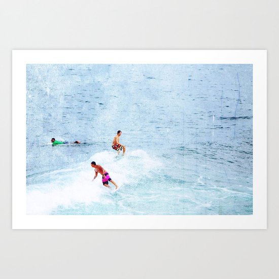 Surfing Time Art Print