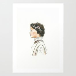 “A Study in Valentino Couture” Watercolor Painting Art Print
