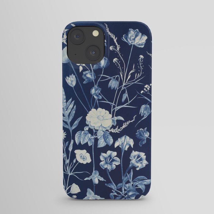 Cyanotype Painting (Roses, Orchids, Tulips, Fern, Fritillarias, etc) iPhone Case