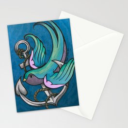 Vintage Tattoo Style Swallow Stationery Cards