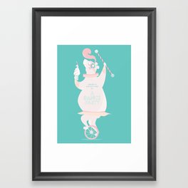 There is always time for a Dance Party (aqua) Framed Art Print