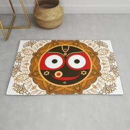 Jagannath. Indian God of the Universe. Lord Jagannatha. Area & Throw Rug
