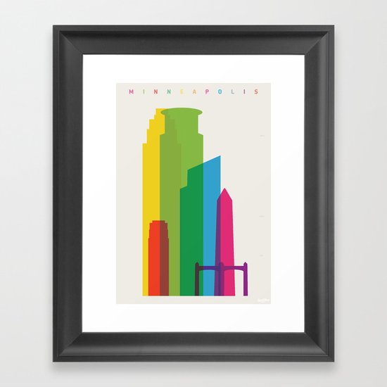 Shapes of Minneapolis Framed Art Print