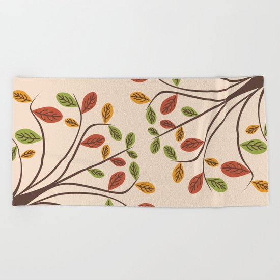 Autumn Trees Beach Towel