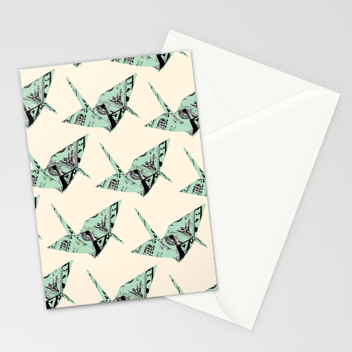 Dollar Bill Origami Stationery Cards By Anderbear
