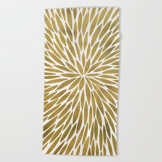 Golden Burst Beach Towel