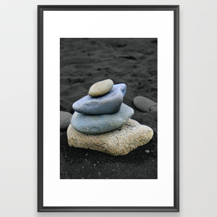 Zen Rocks Framed Art Print