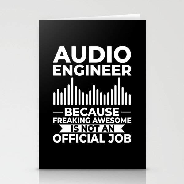 Audio Engineer Sound Guy Engineering Music Stationery Cards