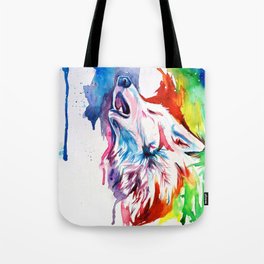 Rainbow Wolf Tote Bag