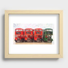 Buses - they all come together ! Recessed Framed Print