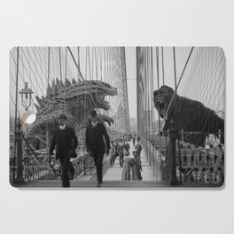 Old Time Godzilla vs. King Kong Cutting Board