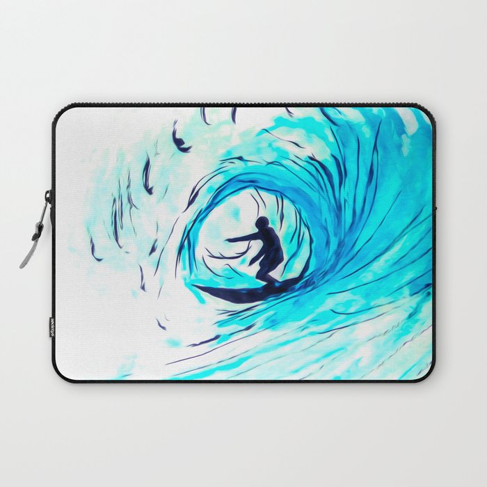 Surfer in blue Laptop Sleeve