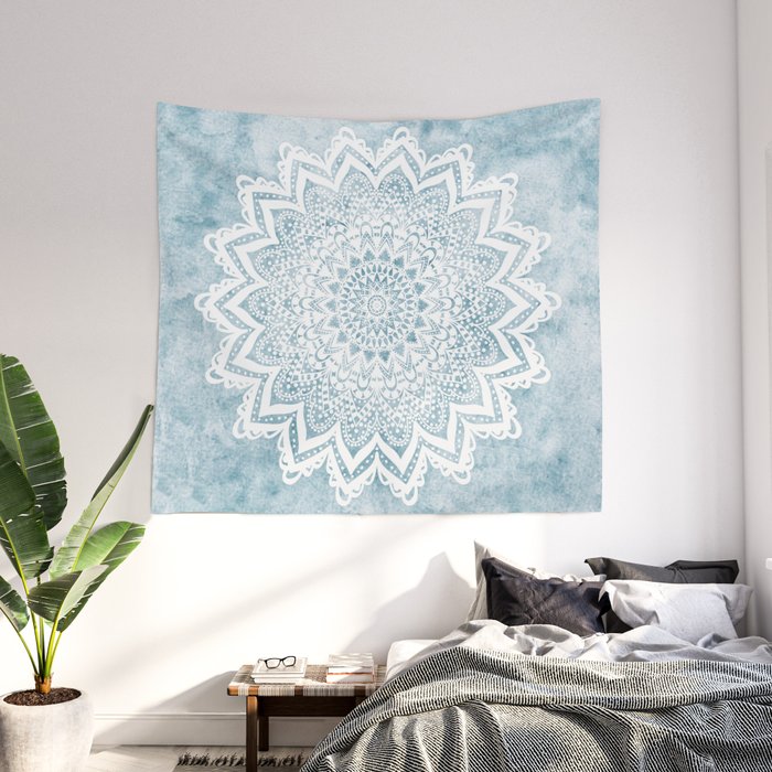 Light blue mandala hotsell tapestry