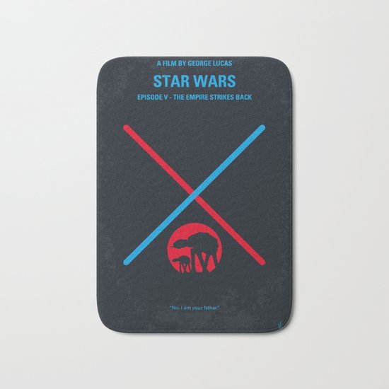 No155 My STAR Episode V The Empire Strikes Back WARS minimal movie poster Bath Mat