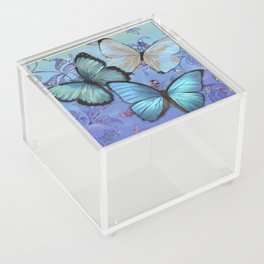 Morpho Blue Butterflies Colorful Daydream Acrylic Box