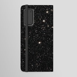 black glitter night  Android Wallet Case