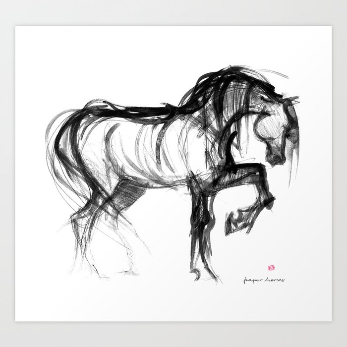 Horse (Saklavi) Art Print