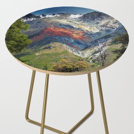 Argentina Photography - The Argentine Alpine Forest Under The Blue Sky Side Table