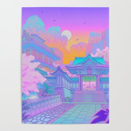 Sunset in Kyoto Poster
