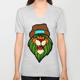 lion V Neck T Shirt