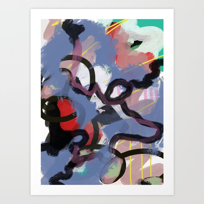 Fame - Abstract Colorful Painting Art Print
