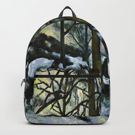 Paul Cezanne Melting Snow at Fontainebleau Backpack