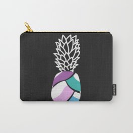 Abstract painting pineapple with black background Carry-All Pouch