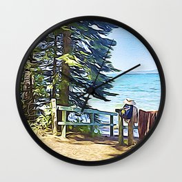 Summer at South Lake Tahoe Wall Clock
