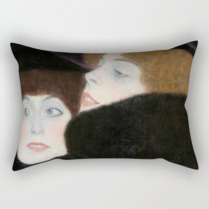 Friends I, The Sisters by Gustav Klimt Rectangular Pillow