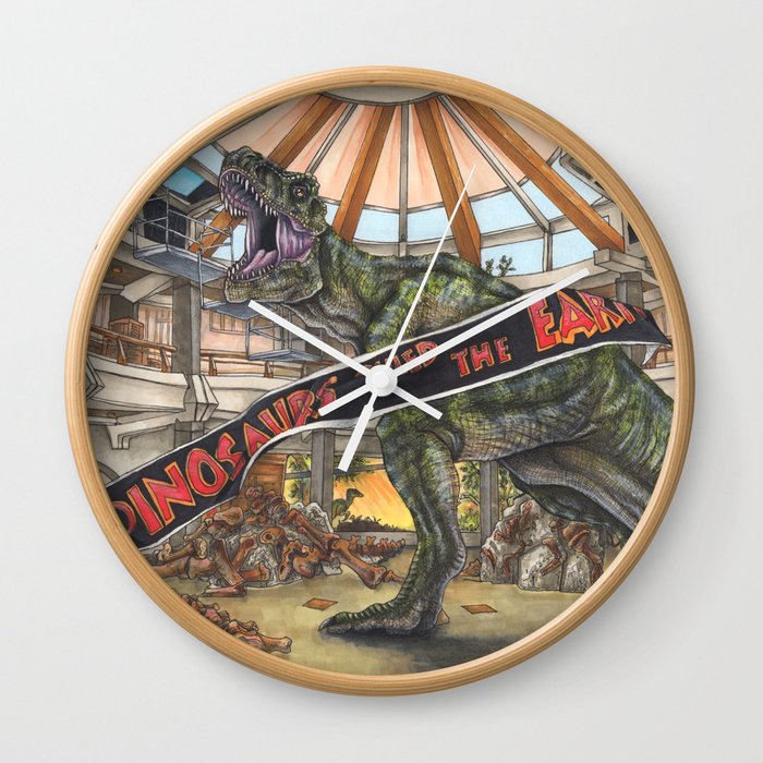 When Dinosaurs Ruled the Earth - Jurassic Park T-Rex Wall Clock